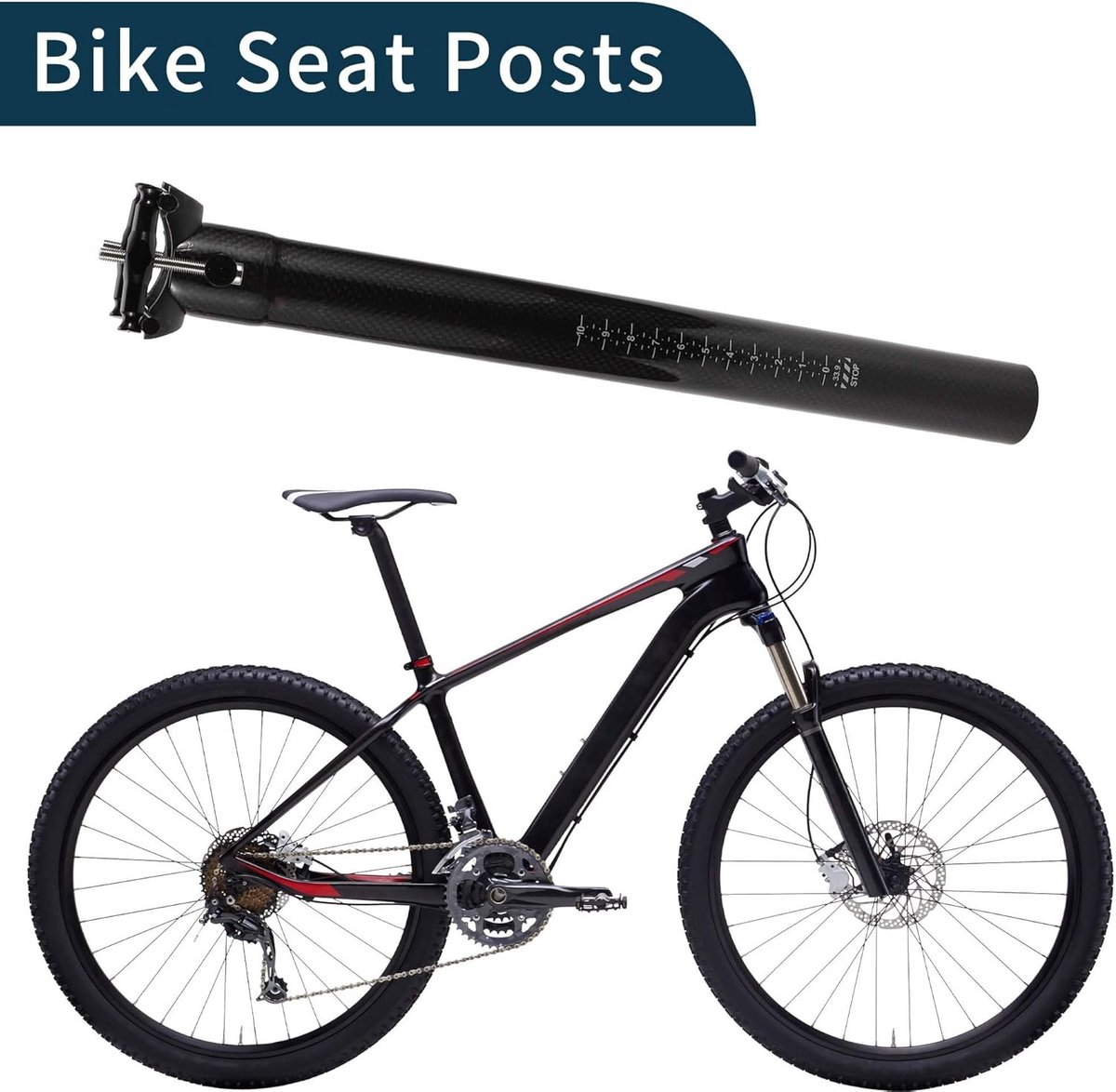 Lichtgewicht carbon fietszadel 33,9 x 300 mm voor optimale fietsprestaties en comfort