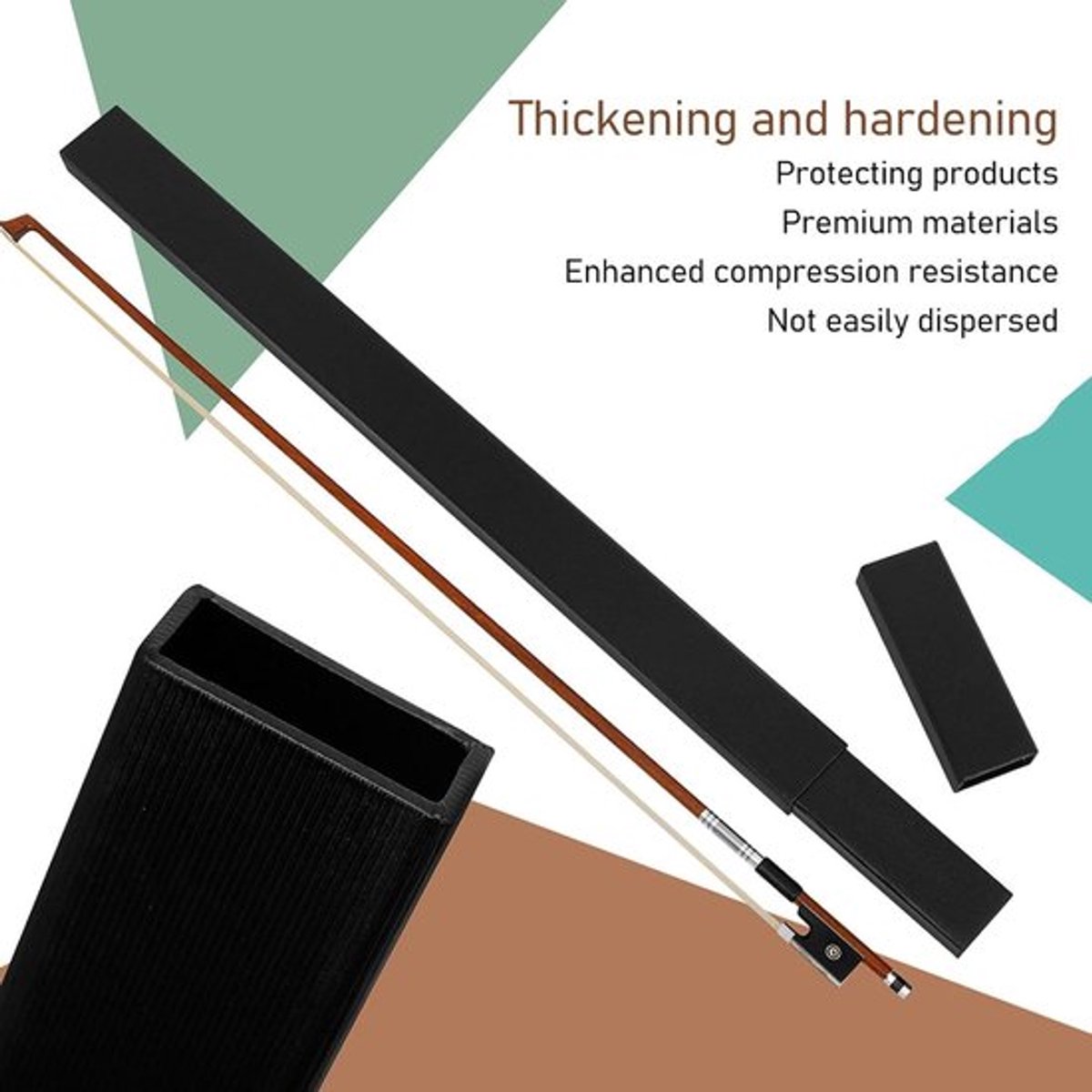 Lichtgewicht strijkstokkoffer met hardcase en isolatiemateriaal, geschikt voor viool, altviool en cello voor optimale bescherming en draagcomfort