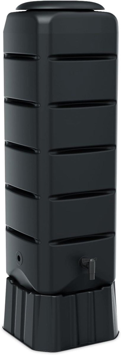 Regenton Rechthoekig - Water Tank - Water Opvangen - Inclusief Kraan - 120 Liter - Antraciet