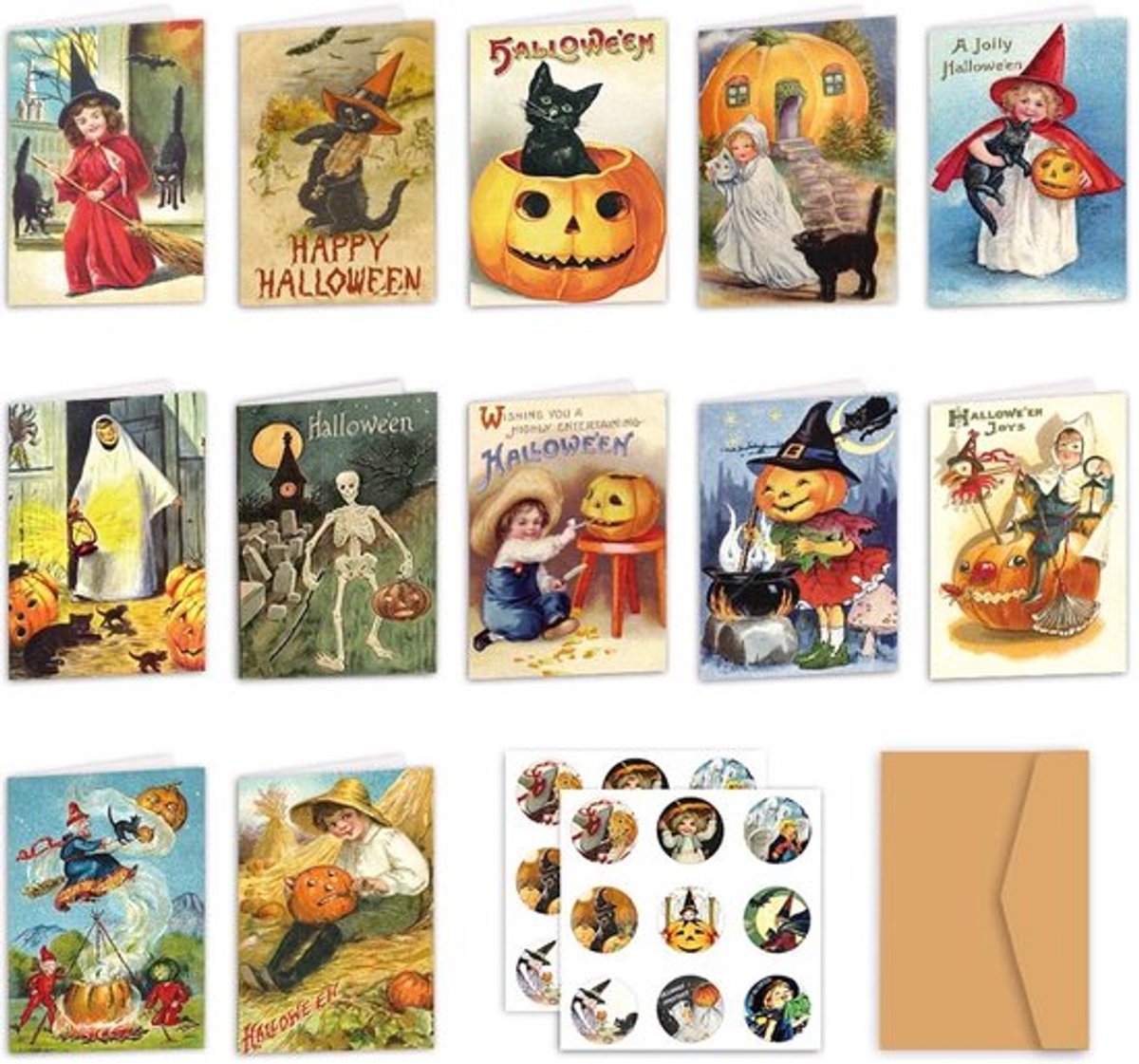 Halloween Groetkaart, 12 Stuks Halloween Kaart Postkaart Halloween Groetkaarten, Halloween Feestviering Benodigdheden, Ontworpen Groetkaarten, Postkaarten, Cadeaukaarten Cadeauboodschap Kaart