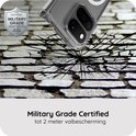 Transparante hoes die een telefoon beschermt tegen vallen, Military Grade Certified.