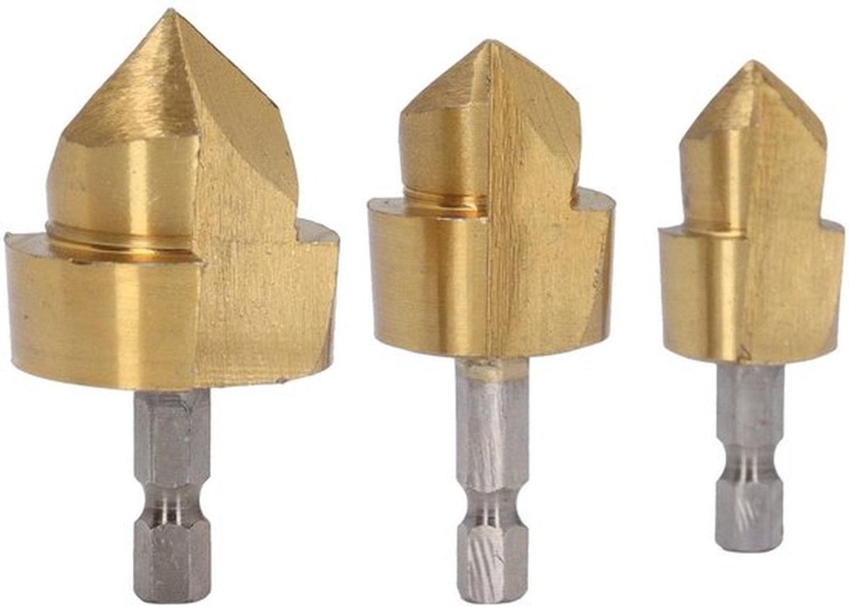 PPR Hijsboor, 1/4 Inch Zeskantschacht Waterleiding Expansieboor Puncher, 3 Stuks Gatopener Expander Set voor Elektrische Sleutel voor Techniek