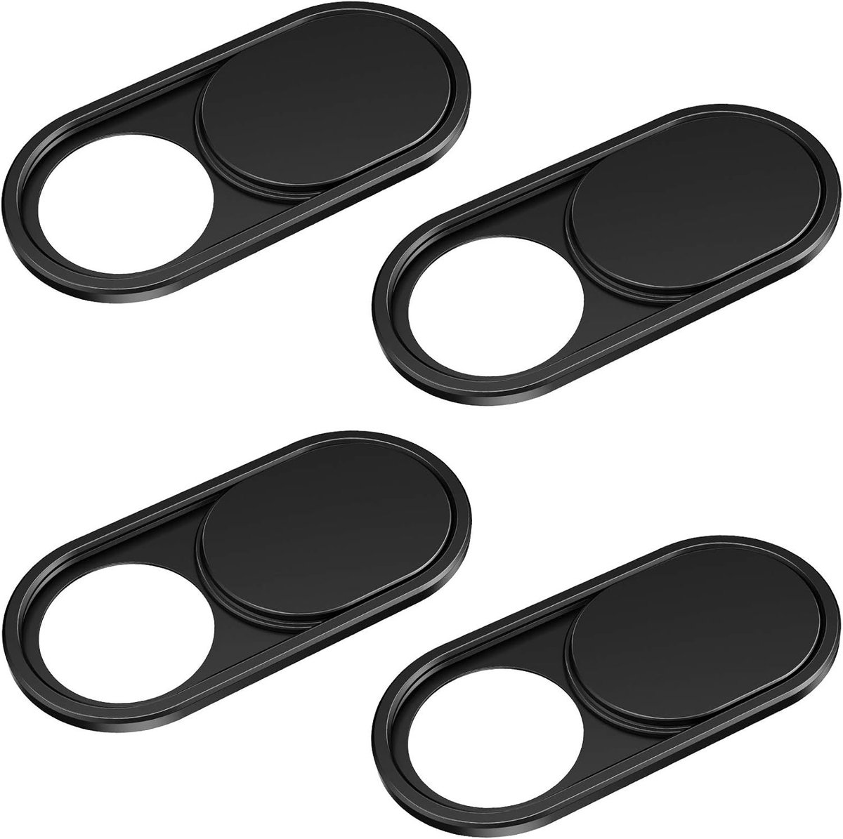 Ultra-dunne metalen webcam cover slider voor MacBook, laptop en iMac - Bescherming voor je digitale privacy (4-pack)
