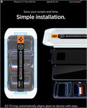 Spigen EZ Fit tray voor gemakkelijke installatie van beschermglas op iPhone.