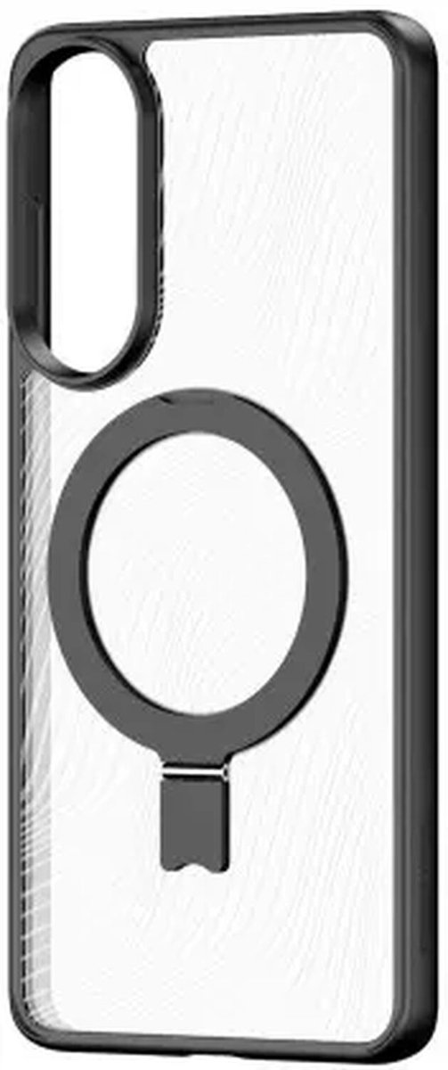 Dux Ducis Aimo Geschikt voor Samsung Galaxy S26 Plus - Compatibel met MagSafe / Qi2 - Back Cover met Magneet - Uitklapbare Kickstand Standaard - Matte Zwart