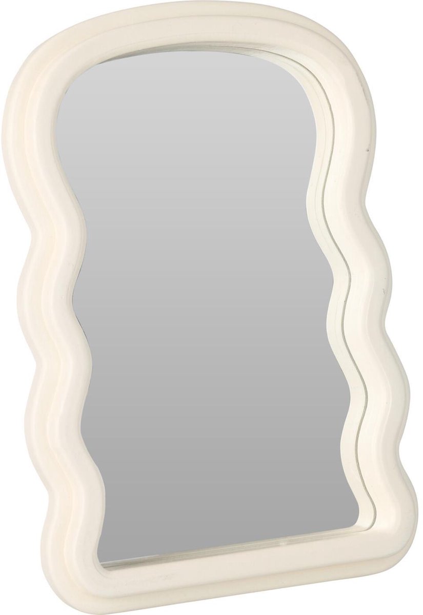 Home & Styling wandspiegel golvend design 18x2x26cm meerkleurig.