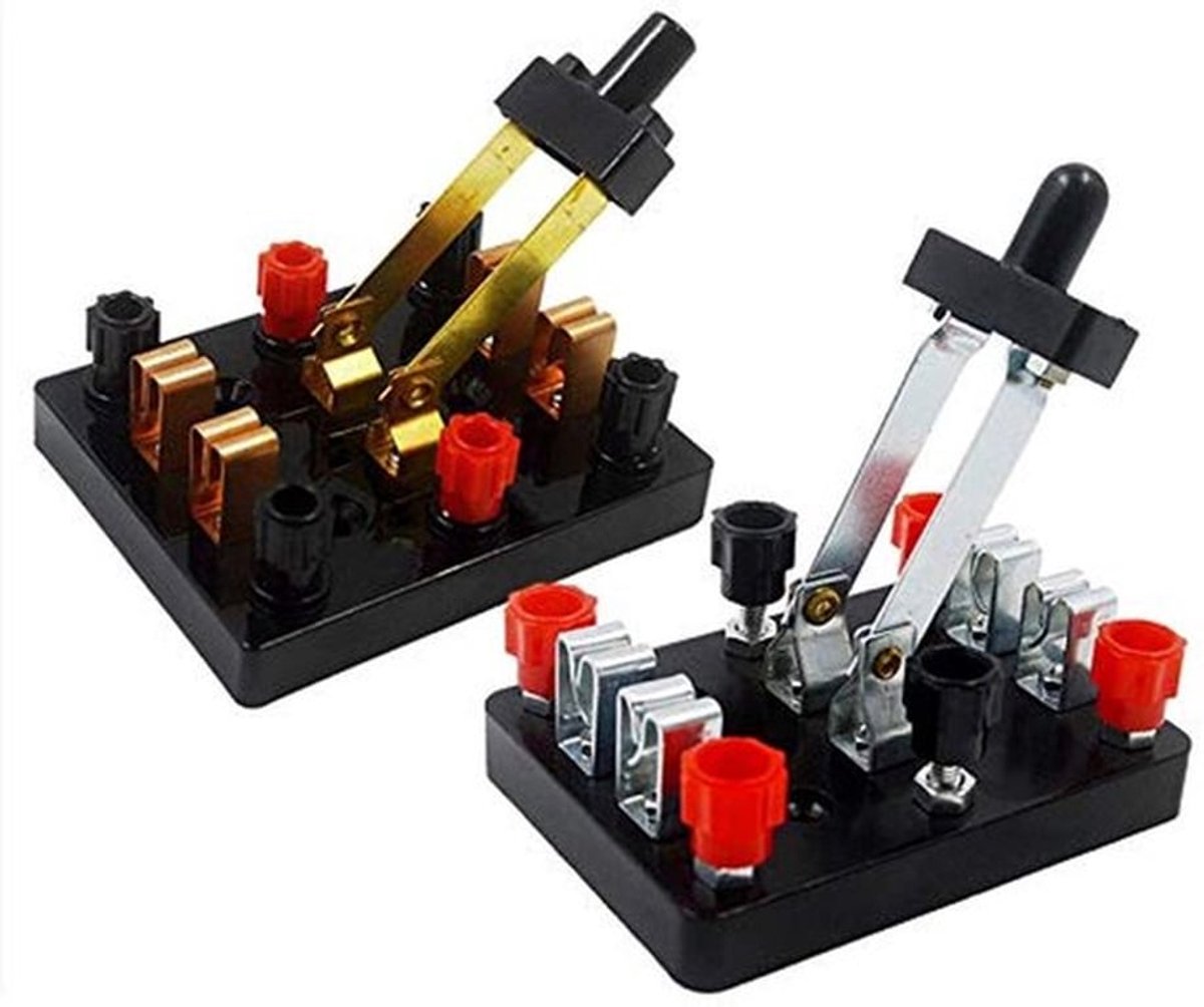 SPDT Schakelaar Dubbele Pole Dubbele Gooi voor Fysieke Elektriciteit Experiment Kit