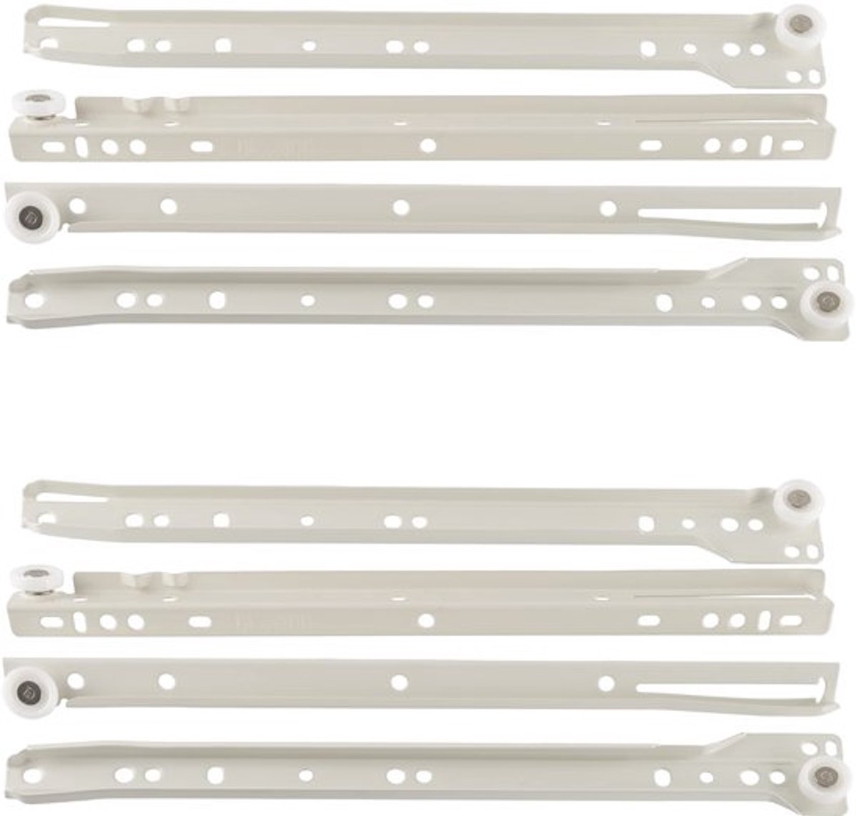 C41024-2 Set Rolgidsen 30 cm - Voor 2 Lades - Maximale Last 25 kg - Stalen Constructie