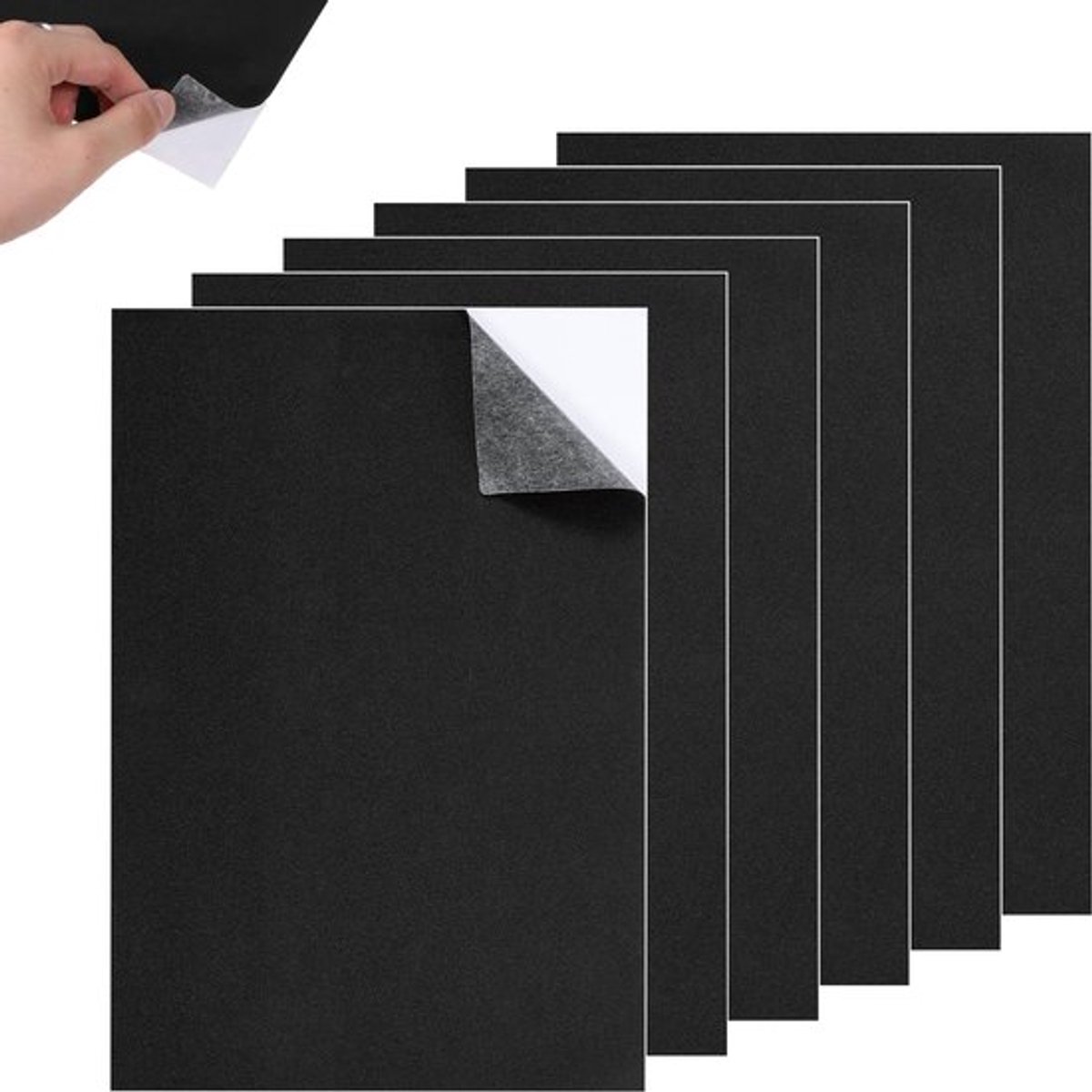 Verpakking van 6 Zelfklevende Schuimvellen 3mm Schuim Zelfklevende EVA Schuimvellen met Klevende Achterkant voor Meubel DIY Projecten Decoratie (210mm x 300mm x 3mm)
