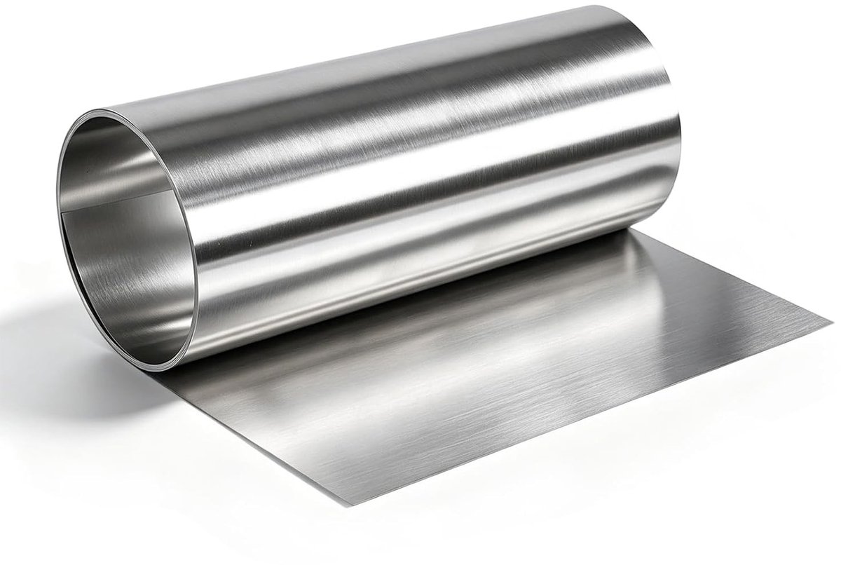 Fijne RVS Plaat voor Snijden, Lassen en Graveren - 0.2 x 200 x 1000 mm, Ideaal voor DIY Projecten en Metaalbewerking