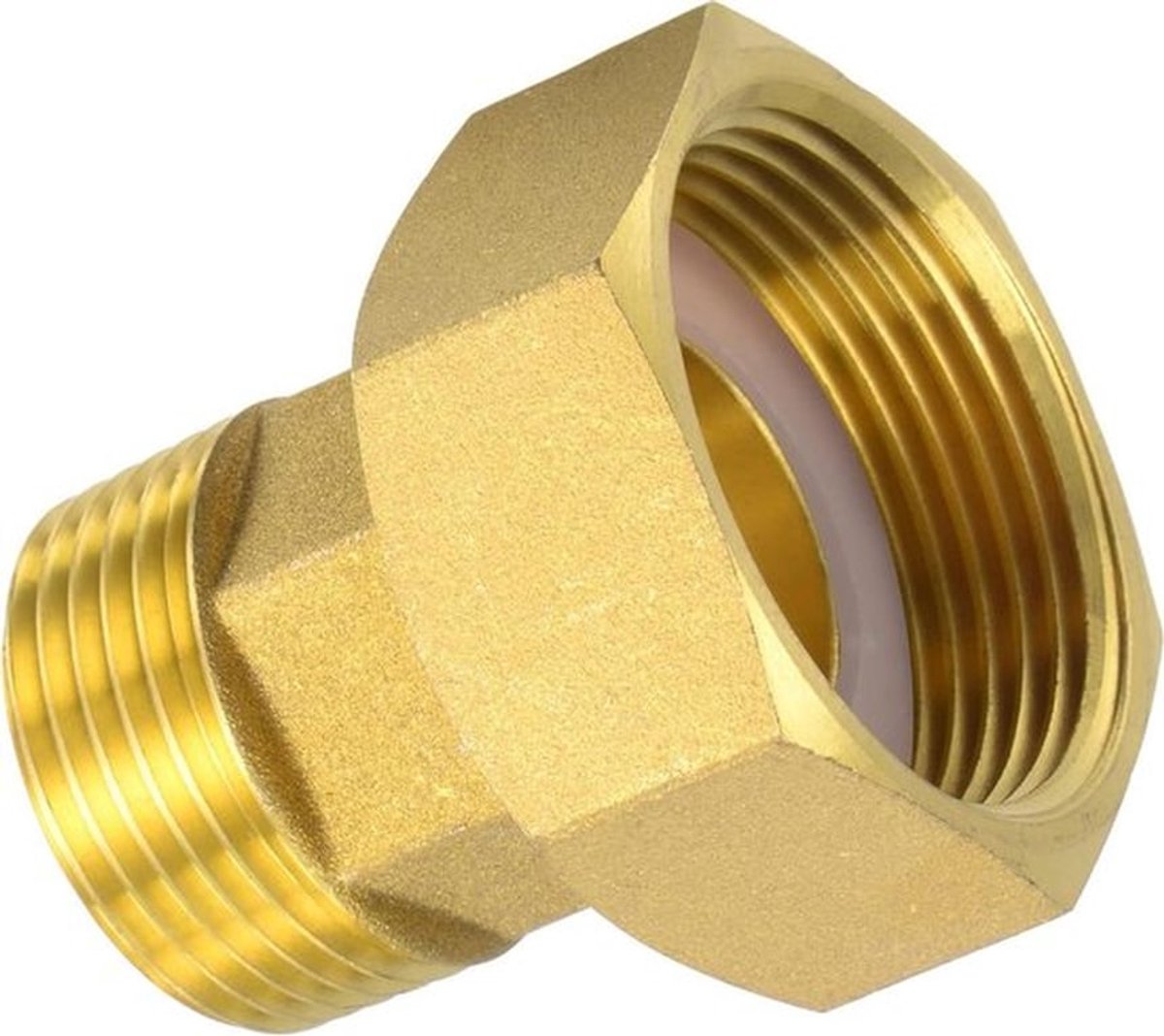 Watermeter Koppeling - Pijpfitting - G1-1/4 Vrouwelijk - G1 Buitendraad - Zeskant-aansluitingsadapter - Messing - Geschikt voor Waterleiding - 50mm Lengte