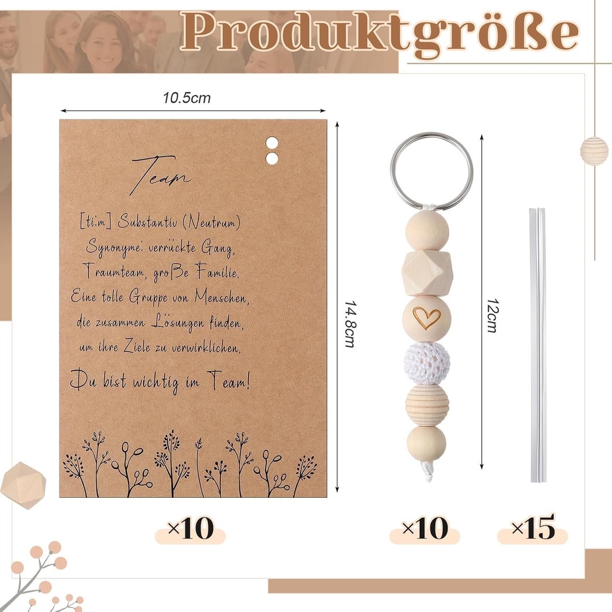 Cadeauset voor Bedankt met Sleutelhanger, Bedankt Voor Alles Kaart en Kabelbinders voor Elke Gelegenheid