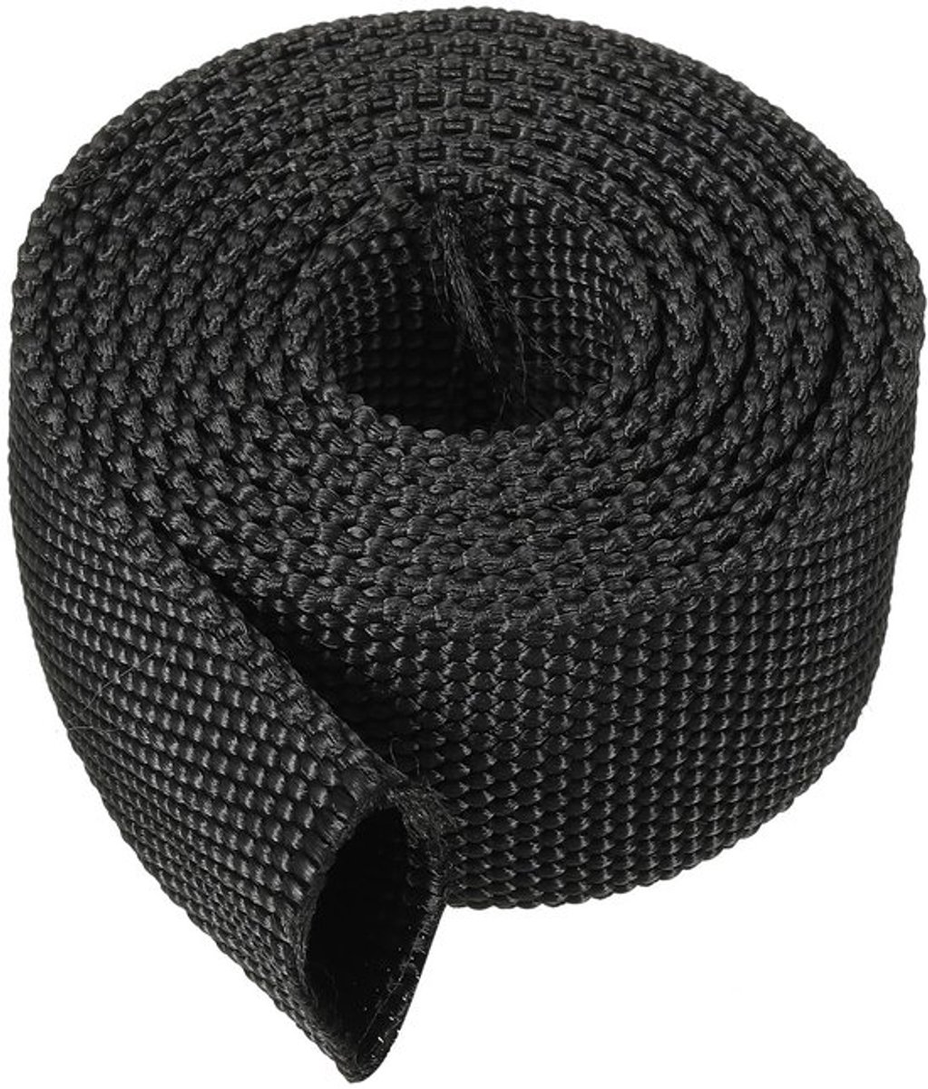 Nylon Beschermhoes 1.2 Inch ID - 3.3 FT voor Lasapparatuur - Zwart
