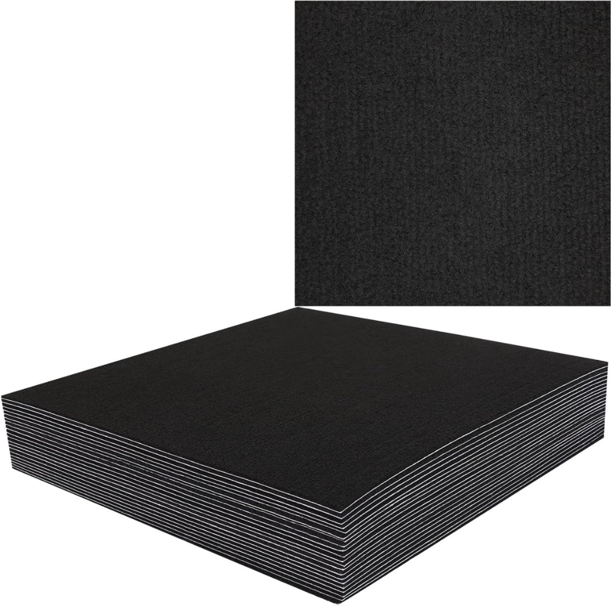 CLGP® Tapijttegels - Tapijttegels 50x50 cm - Tapijttegels Zelfklevend -Zwart