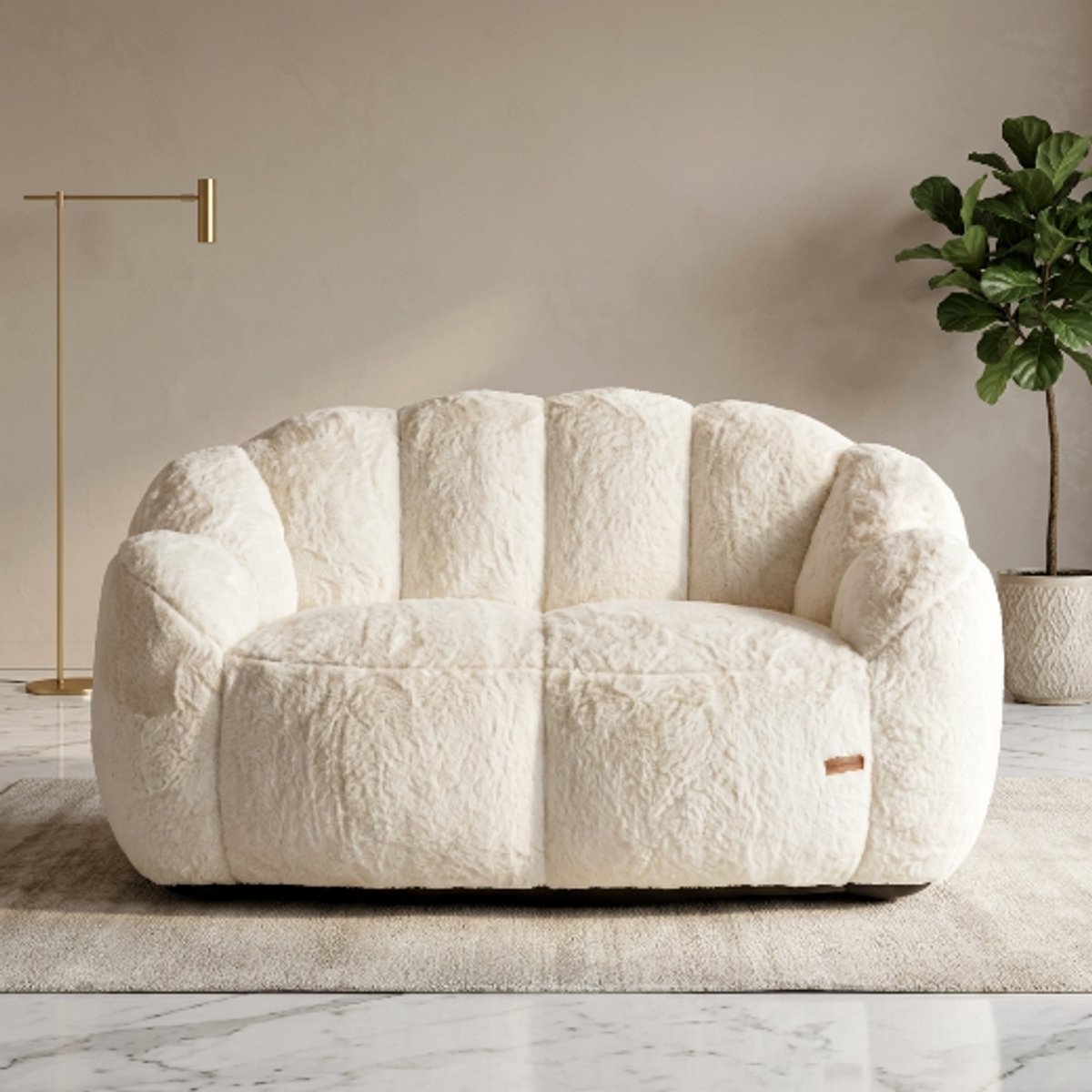 BloomNest Luxe Bloemvormige 2-Zits Zitzak - 150x90x80 cm - Novihome