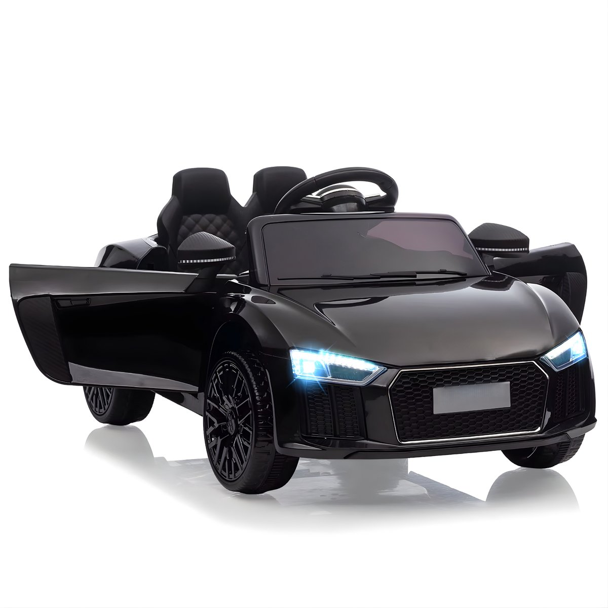 12V Elektrische Kinderauto - voor kinderen van 3-8 jaar buitenshuis - Zwart