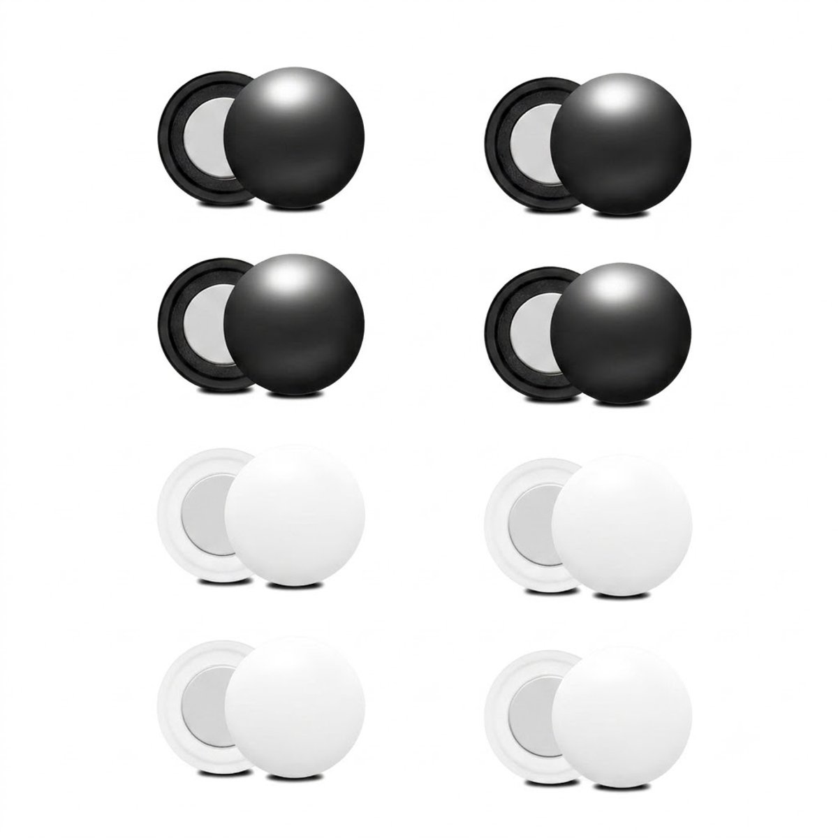 Zwarte en witte magnetische sluiting voor marathon hardloopnummerplaat unisex draagbare magnetische gesp set van 8 stuks snelle bevestiging voor startnummer sportband hardlopen triathlon wedstrijd accessoires