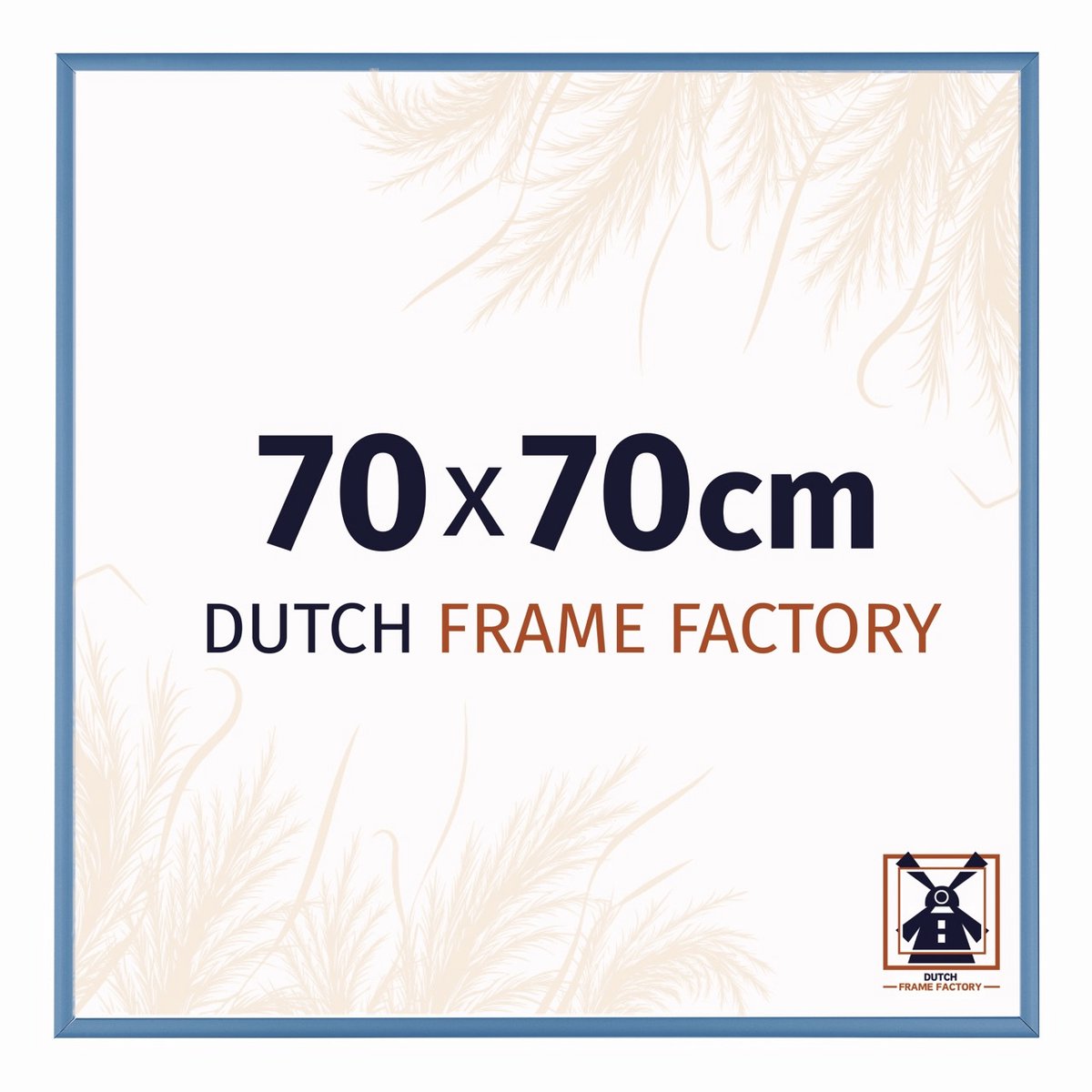 Fotolijst 70x70 cm - Aluminium - Staal Blauw - Kampen