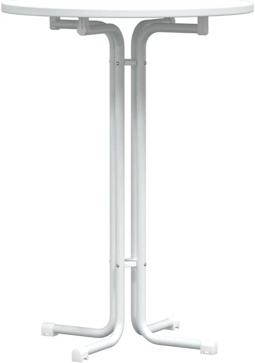 Bartafel - Hoge tafel Eettafel - Samen eten - Stabiel en duurzaam - Ø 80 x 110 cm - Wit