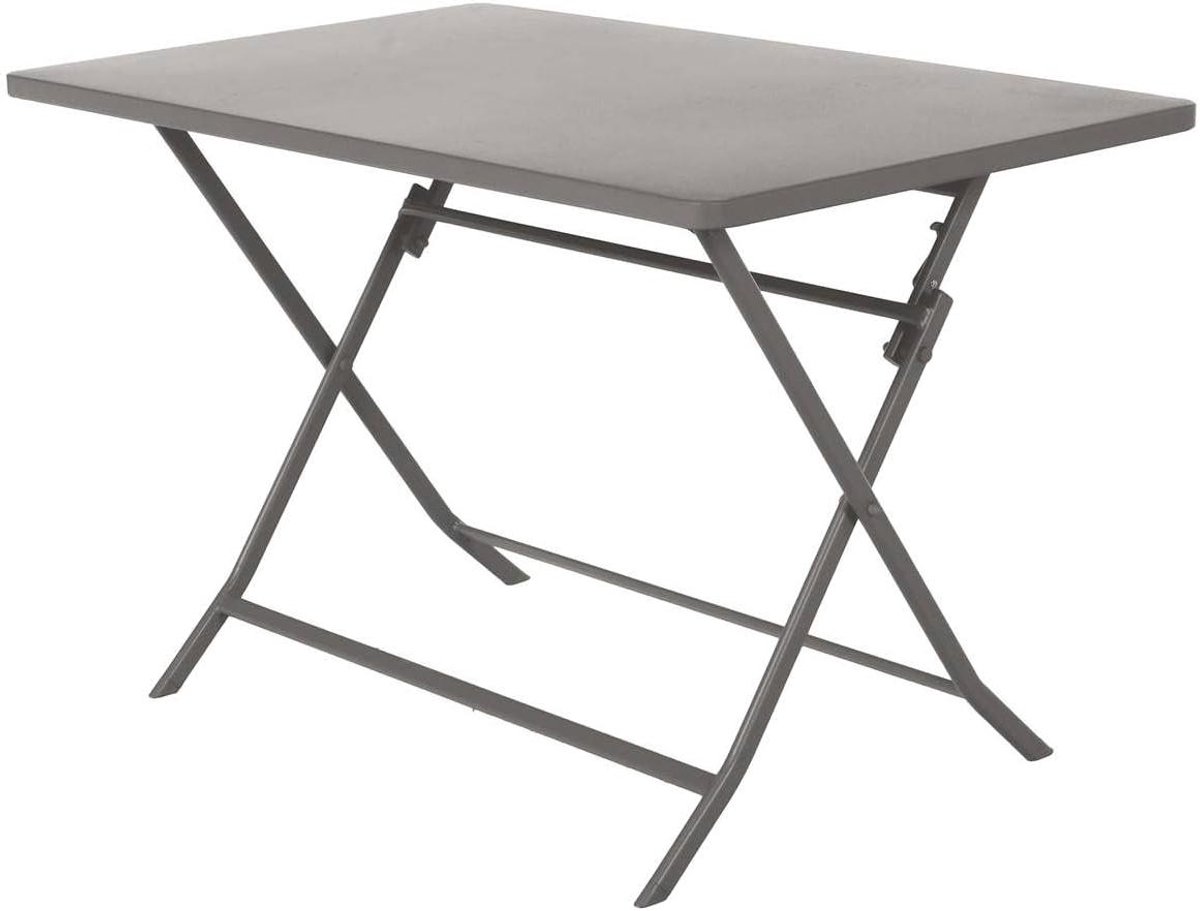 Rechthoekige tuintafel - Balkontafel Bistrotafel - Buiten eten - Klaptafel ruimtebesparend - 110 x 70 cm - Taupe