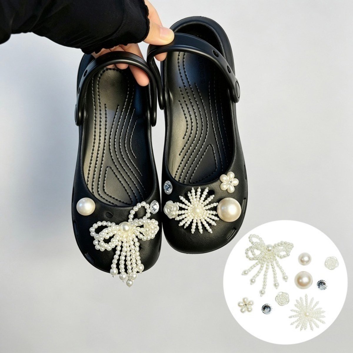 Schoenaccessoires-geschikt voor crocs charms- geschikt voor crocs pins- geschikt voor crocs Accessoires- geschikt voor Crocs Jibbitz-CJ-375 Fransse perlonknot