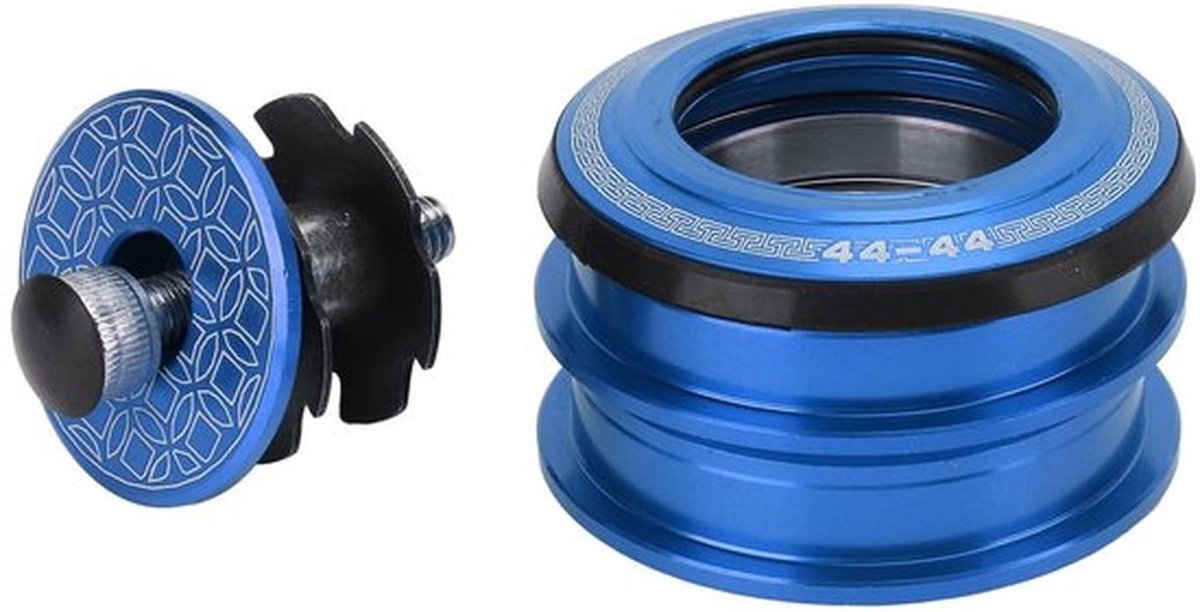 Fiets Headset, 2 Stuks 44 MM Fiets Headset Lager Fiets Headset Dubbele Lagers Fietsen Headset Accessoire (Blauw)