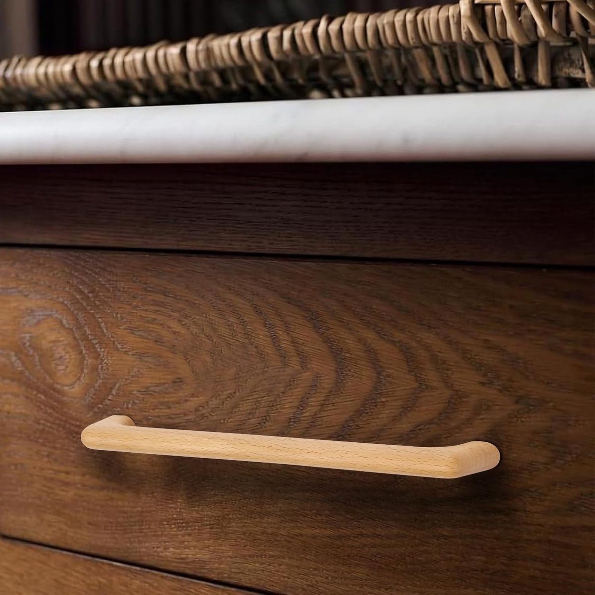Houten meubelgrepen set van 6, 96mm gatenafstand, totale lengte 115mm, ideaal voor meubels en renovatie
