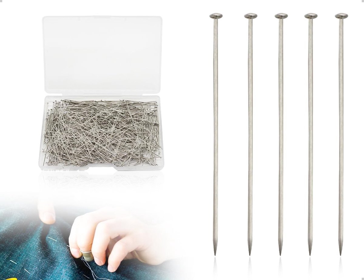 Herbruikbare metalen punaises zonder kop - 500 stuks voor sieraden maken, naaien en handwerk, zilver kleur