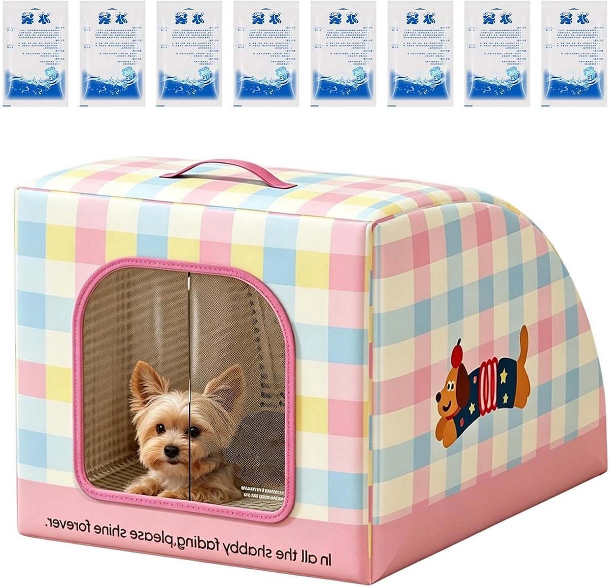 Koelend Hondenhuis - Kat Verkoelingsstation - Huisdieren Koel Houden - Aluminiumfolie Isolatie - 30B x 12H cm - Pup