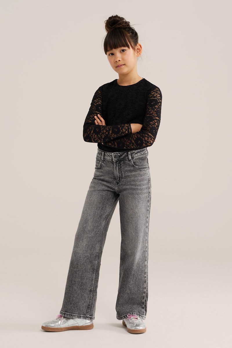 WE Fashion Meisjes T-shirt van kant