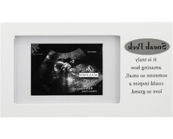 Baby Echoprint Fotolijst - Echofoto Lijst - Herinneringen Vastleggen - Met Metalen Plaque - 4x6 inch - Wit
