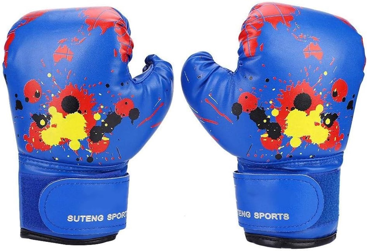Boxing Handschoenen voor Kinderen - Vingerhandschoenen voor Jongens en Meisjes - Ideaal voor Fist Training en Vechttraining in Blauw