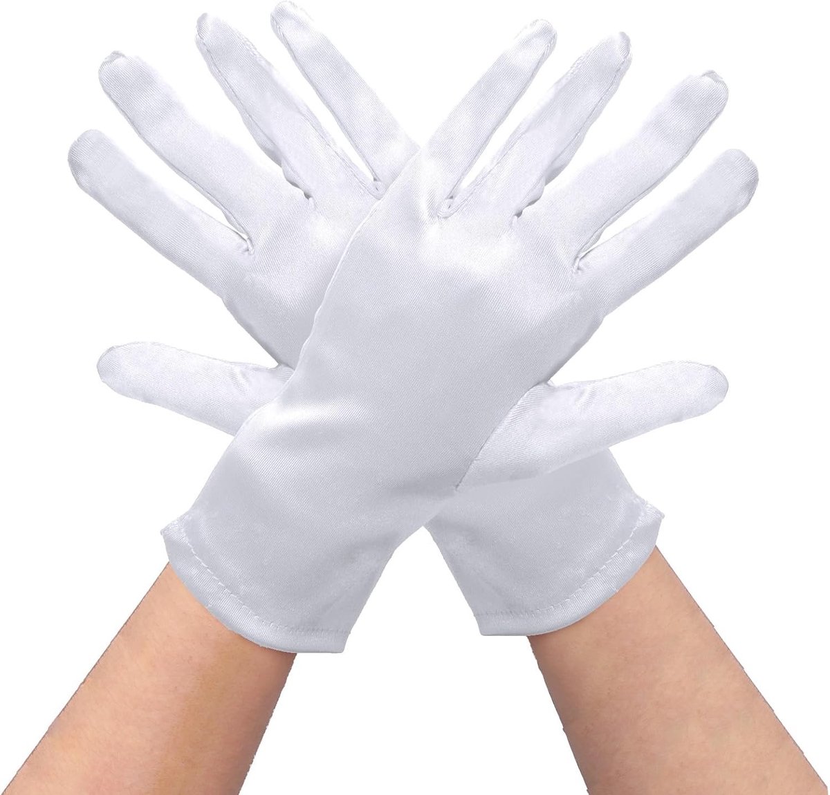 Korte Satijnen Handschoenen voor Dames - Perfect voor Halloween, Bruiloften en Feestjes, Elegante Opera en Danshandschoenen