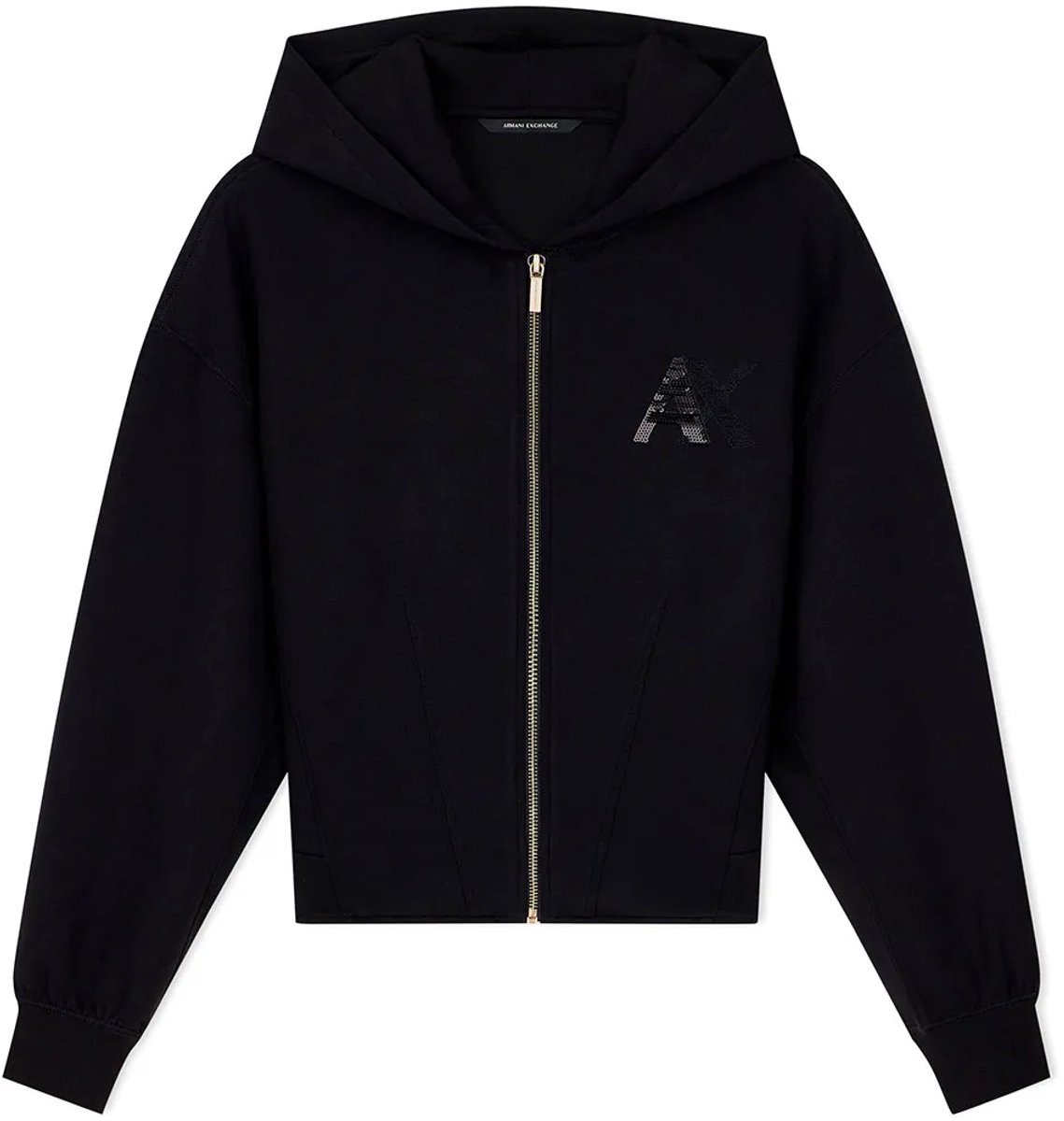 Armani Exchange Xw002861_af13397 Sweatshirt Met Rits Zwart L Vrouw