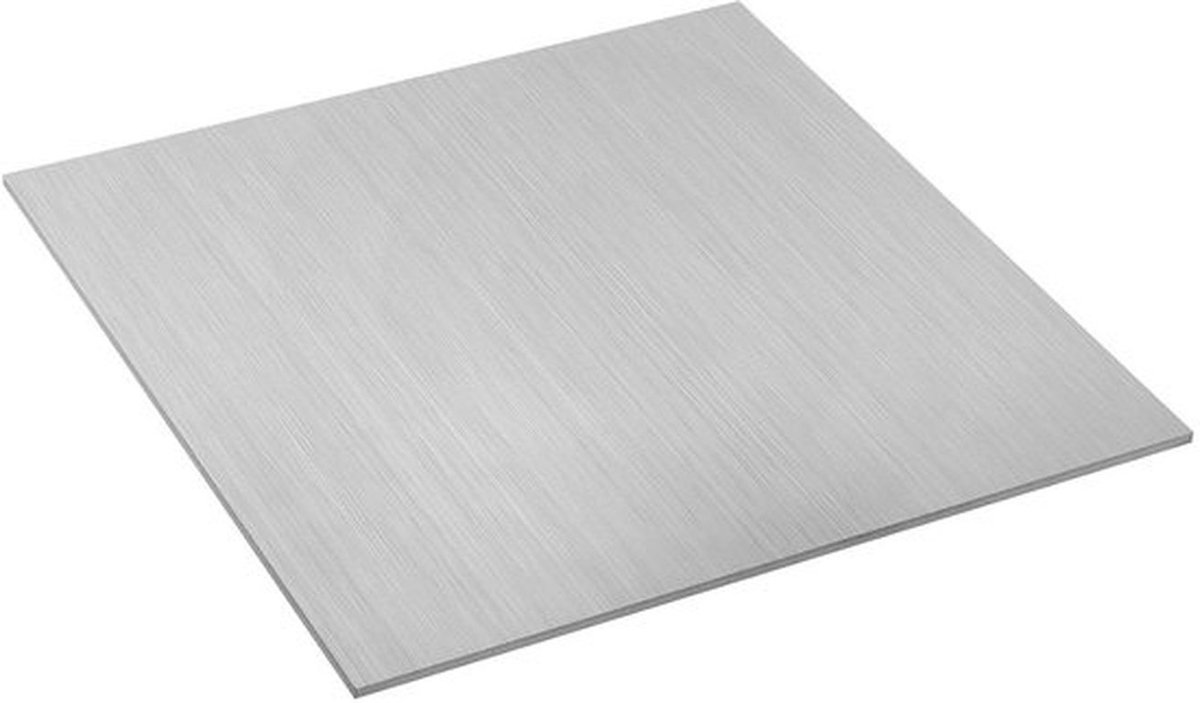 Roestvrijstalen plaat 304 - 15 cm x 15 cm - 2 mm dik - voor snijden, lassen, graveren, boren - 1 stuk