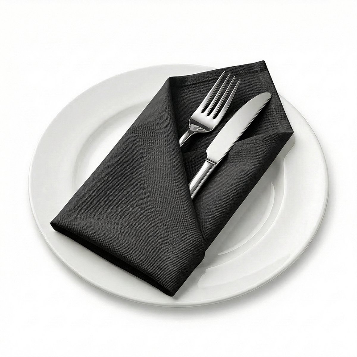 Servetten Polyester - Set Van 4 - Zwart