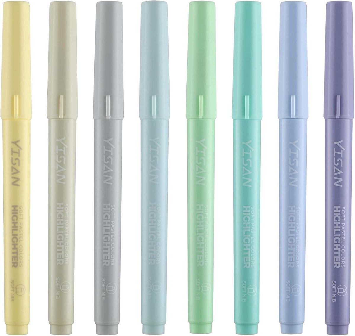 Markeerstiften pastel 8 kleuren - zachte beitel tip - ideaal voor bijbelstudie - gemakkelijk markeren - SnelShoppen