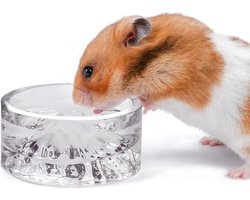 Hamster-voer- en waterbakken - Mount Fuji Serie glazen drinkkommen voor Syrische dwerghamsters, woestijnratten, muizen, ratten of andere soortgelijk grote kleine huisdieren