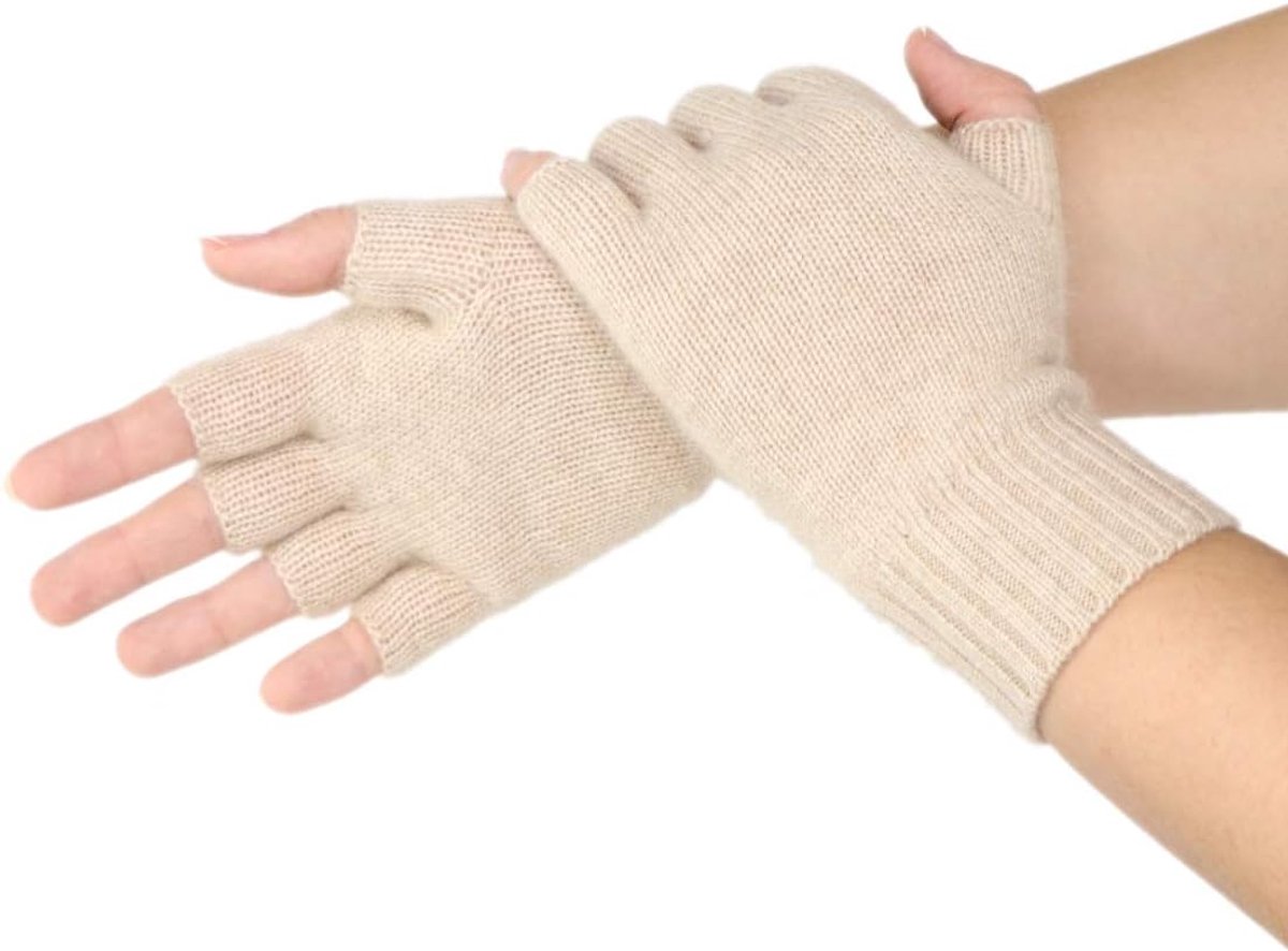 unisex kasjmierwol halve vinger