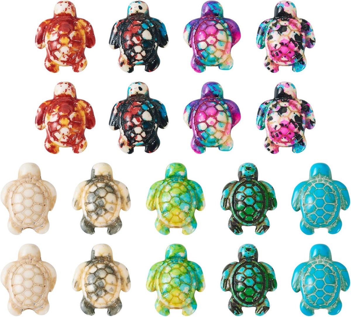 45 stuks turquoise zeeschildpad losse kralen voor het maken van armbanden, halskettingen en sieraden