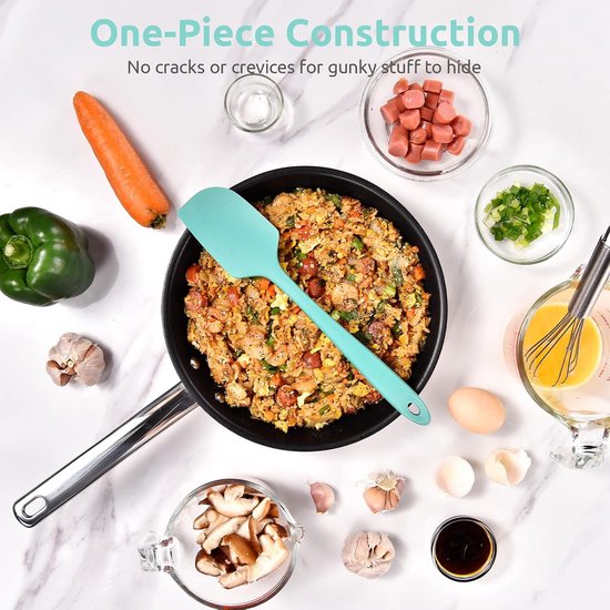 Silicone Spatel 315 ℃ Hoge Hittebestendige (Wintertaling) - 29 cm Flexibele Naadloze Siliconen Spatel, geschikt voor Bakken, Koken, Mengen en Schrapen in Pannen met Antiaanbaklaag — afbeelding 5