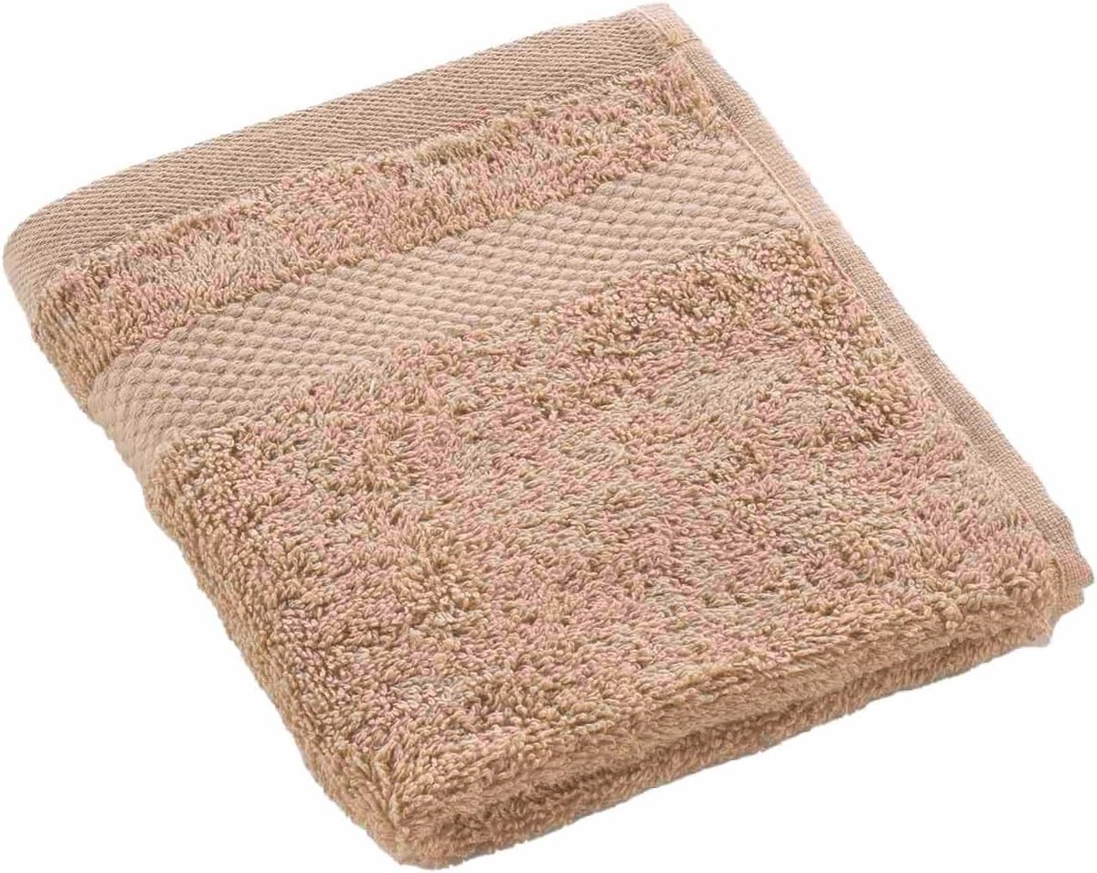 douceur d'intérieur, Gastenhanddoek (30 x 50 cm) Elegance hazelnoot, 100% katoen, effen