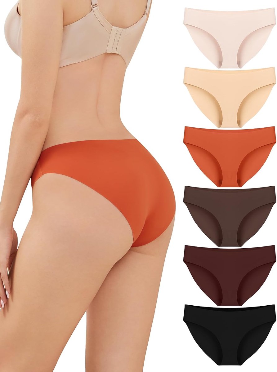 Naadloos Ondergoed Dames,Seamless Underwear Women,Seamless Panties | Brazilian Panties,Dames Onderbroeken Set,Invisible Slip Dames,Sport Ondergoed Dames,Bikini Underwear Women,Multipack Van 6