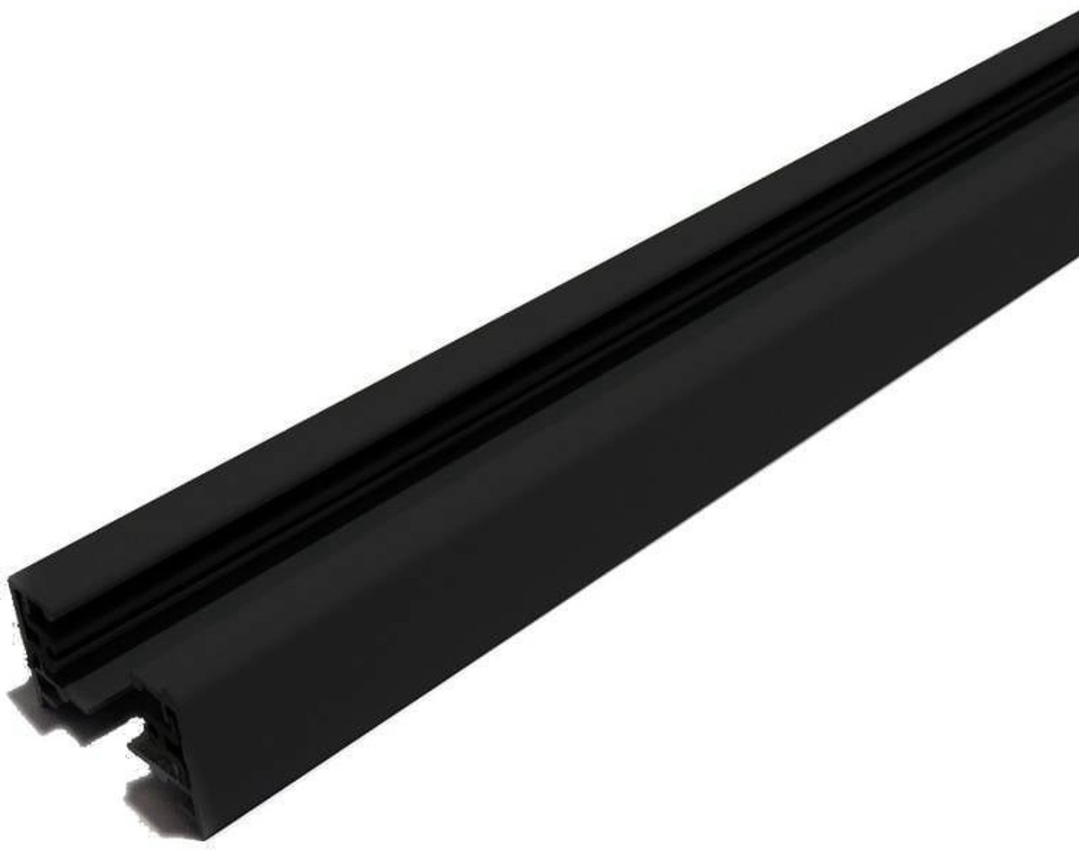 Track 3 spanningsrail 3-fase, 193 cm, zwart aluminium, 220V, dimbaar, voor railspots (excl. lichtbron)