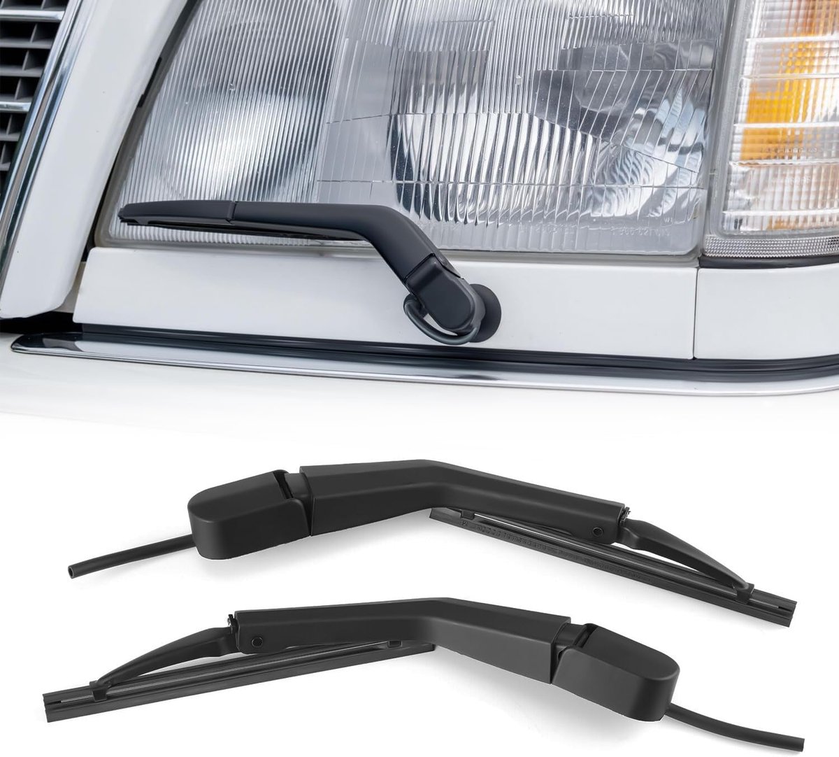 Ruitenwisserarm hoofdkoplamp, set van 2 koplampwisserarm koplampwisser voor M-ercedes-Benz W124 W126 W140 Rechtsvoor Links Set