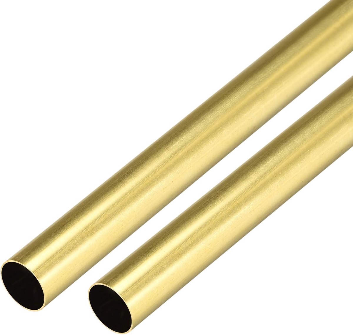 sourcing map 2 stuks messing ronde buis naadloze kabel 300 mm lengte 15 mm Ä.D. 0,5 mm wanddikte