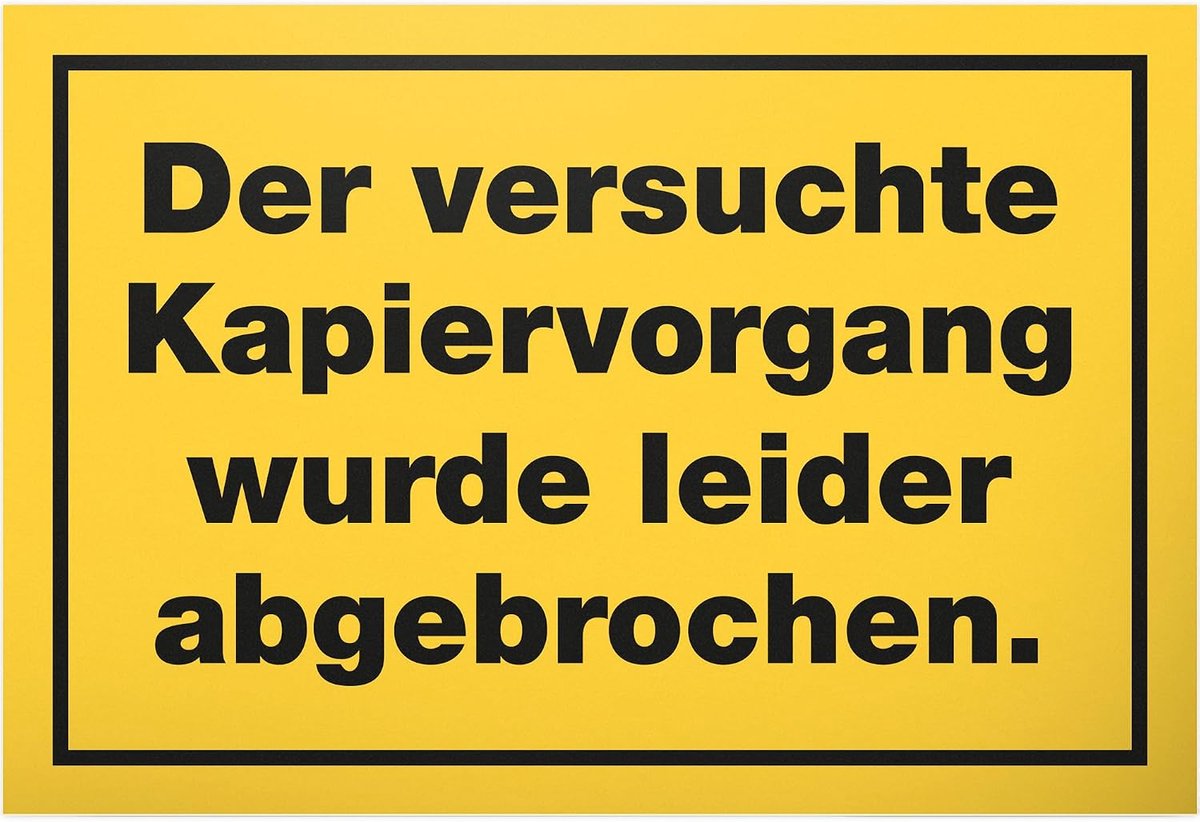 Kapierproces geannuleerd - bord kunststof 30 x 20 cm - spreukenbord verjaardagscadeau deurbordje grappige spreuk - cadeau party party decoratie kantoor cadeau-idee collega's vrienden