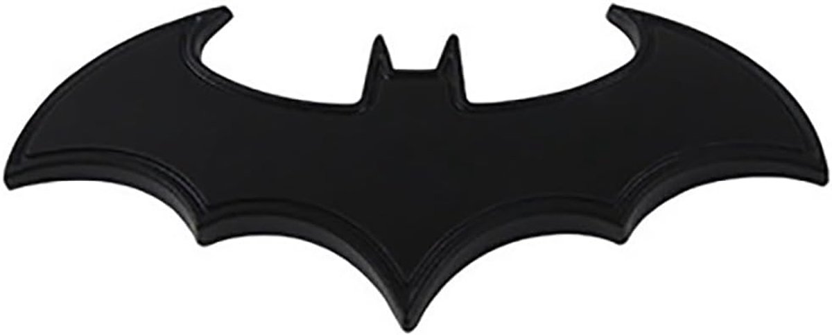 3D Bat_Man sticker, roestvrij staal chroom, zwart, universeel, auto, motorfiets embleem