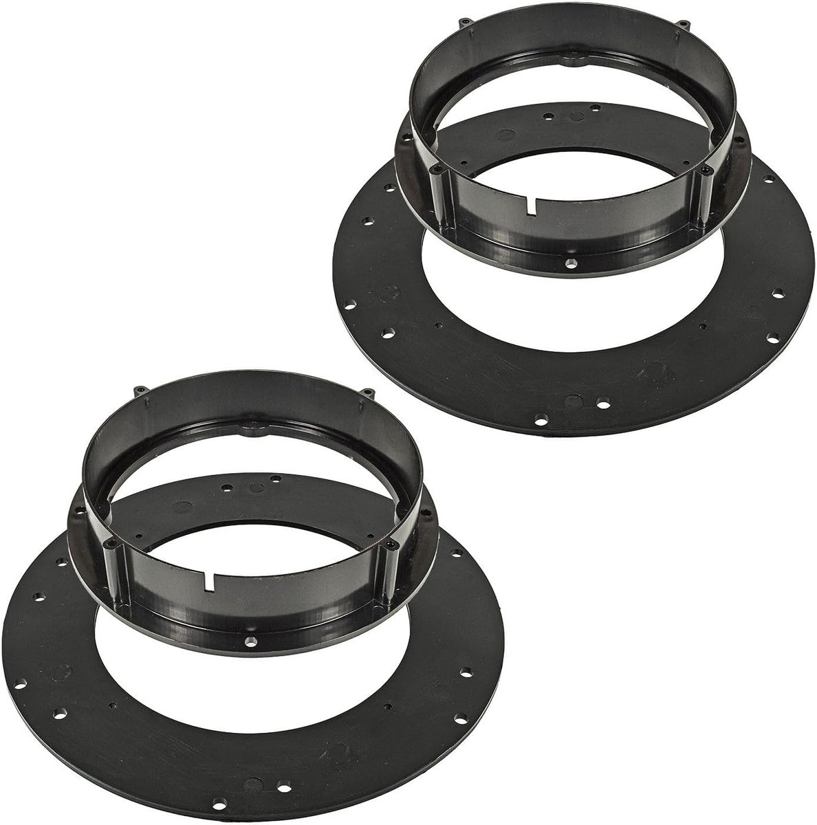 tomzz Audio 2857-068 Adapterbeugels voor luidsprekerringen compatibel met VW Golf T5 T6 Tiguan Touran voor 165 mm DIN-luidsprekers