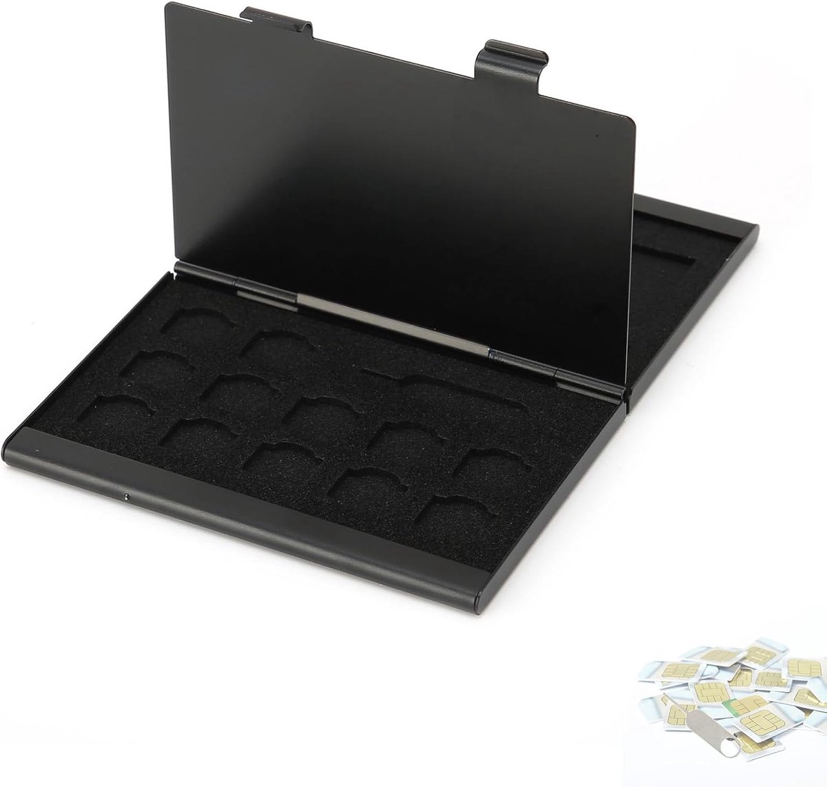 Opslag Kaarten Case, SIM-kaart Case Antimagnetische Stofdicht Shockproof Draagbare Opslag Kaarten Opbergdoos